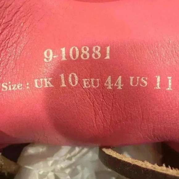 Ted Baker Men's Brown Leather Lace Up Canvas Cap Toe Lug Sole Boots Size 11 - Picture 8 of 8